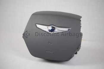 Left Front Driver Wheel Airbag Black Leather OEM