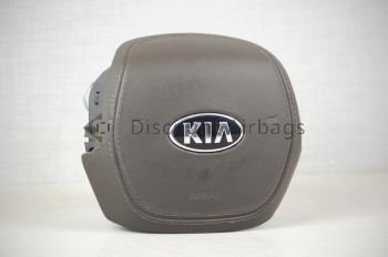 Left Driver Steering Wheel Airbag Brown Leather Genuine OEM