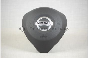 Left Driver Wheel Airbag Black Genuine OEM Silver Emblem