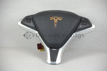 Wheel Airbag Black OEM Left LH Plastic